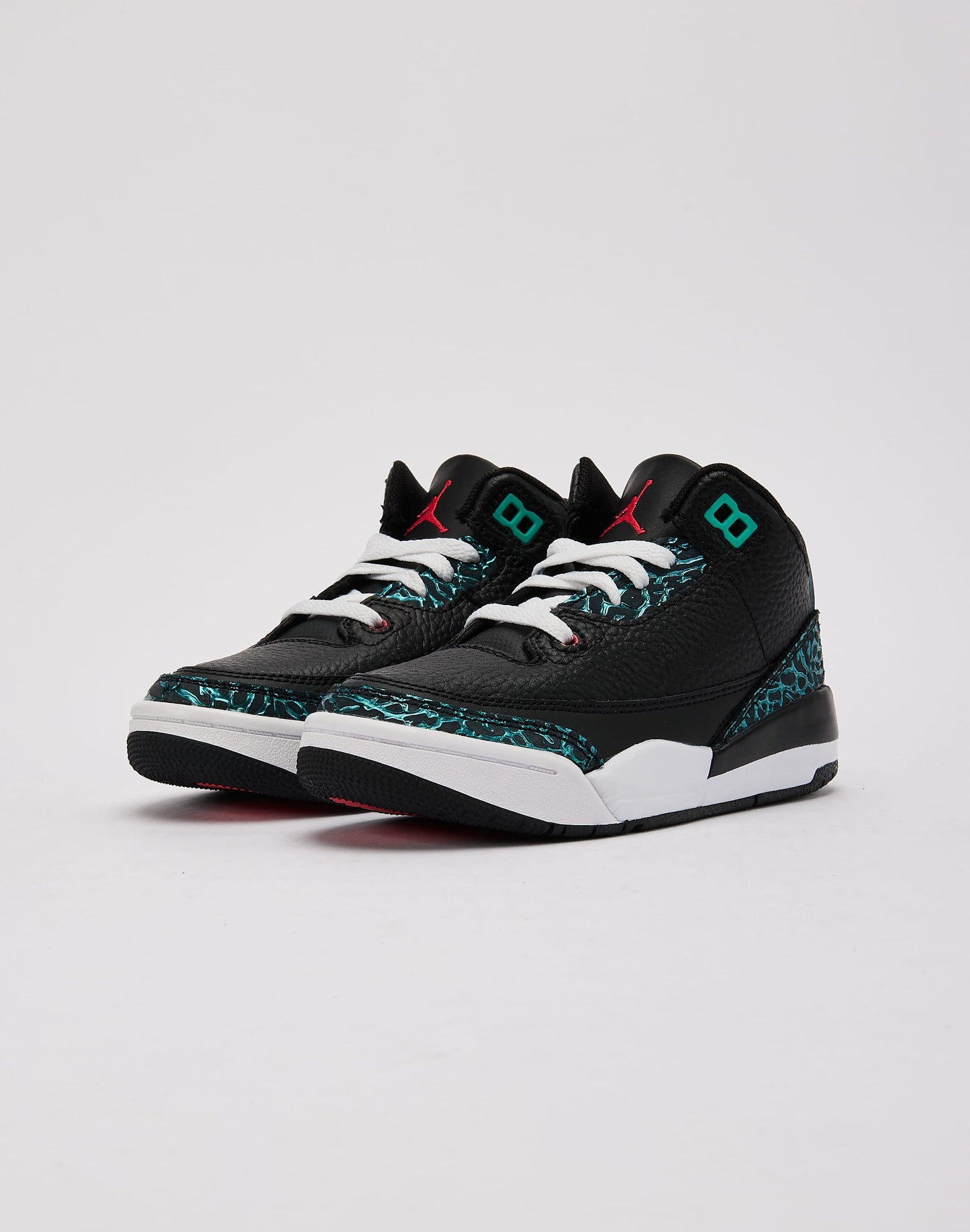 Air  3 Retro SE 'Black and Hyper Jade' Pre-School