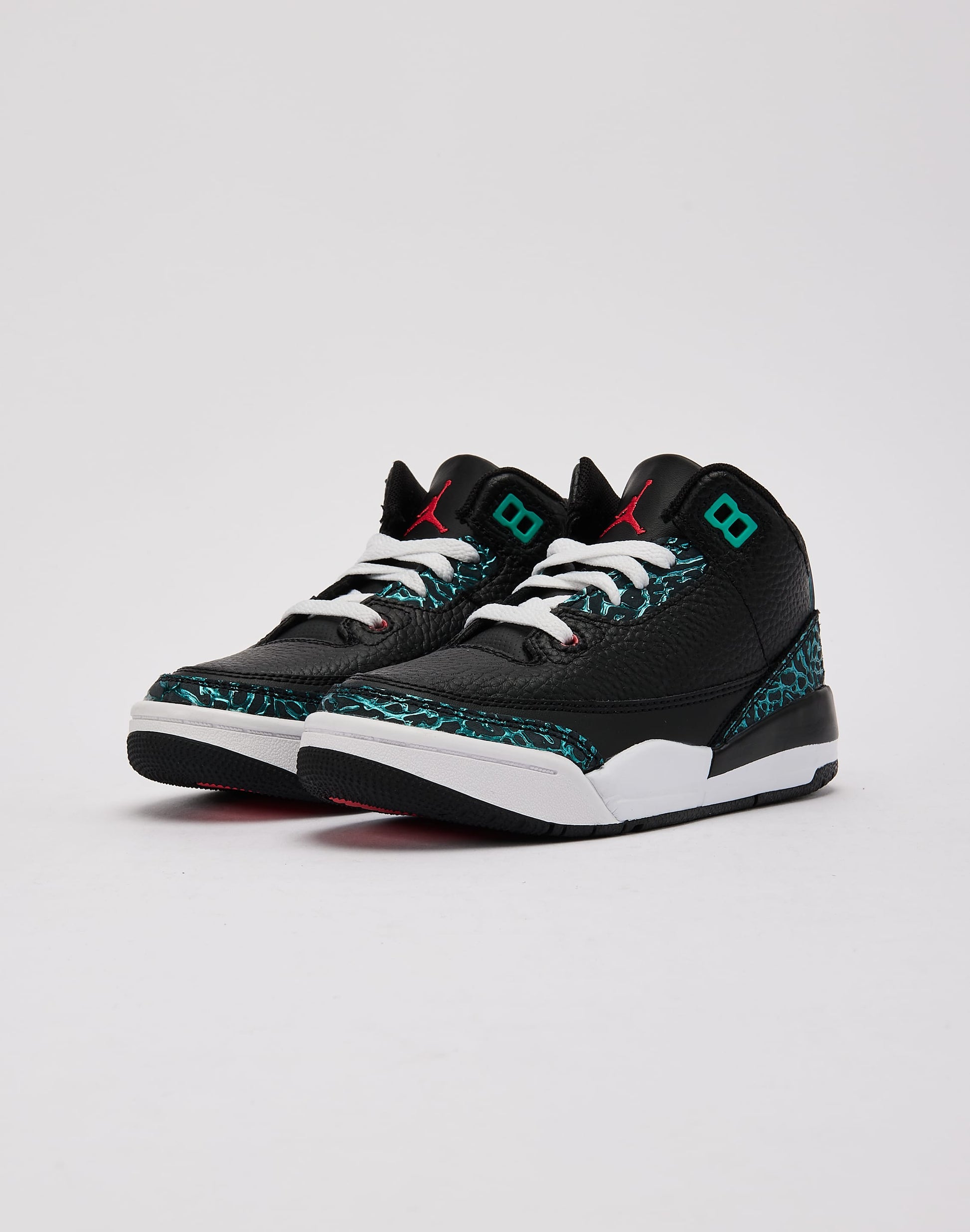 Air  3 Retro SE 'Black and Hyper Jade' Pre-School