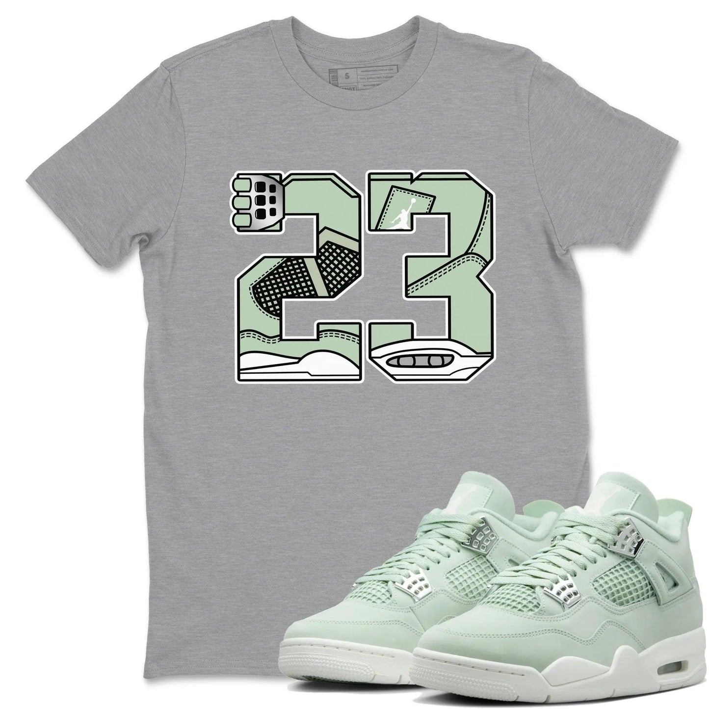 23 Sneaker Tee - Unisex Sneaker Shirts to Match Jordans 4S Abundance AJ4 Seafoam