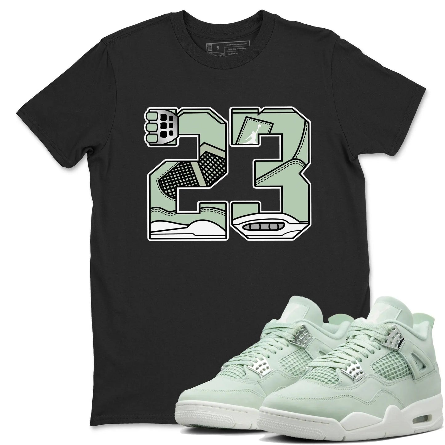 23 Sneaker Tee - Unisex Sneaker Shirts to Match Jordans 4S Abundance AJ4 Seafoam